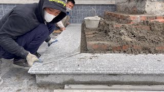 Beautiful Construction Design | Techniques Install Stone Granite Right Way, Complete Porch Step