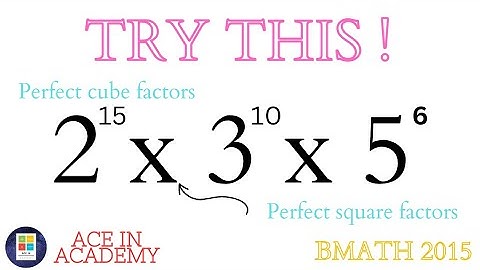 Find the number of perfect square & perfect cube factors | Number Theory | Factors | Bstat-Bmath 15