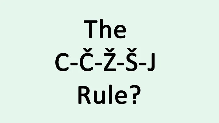 The C-Č-Ž-Š-J Rule