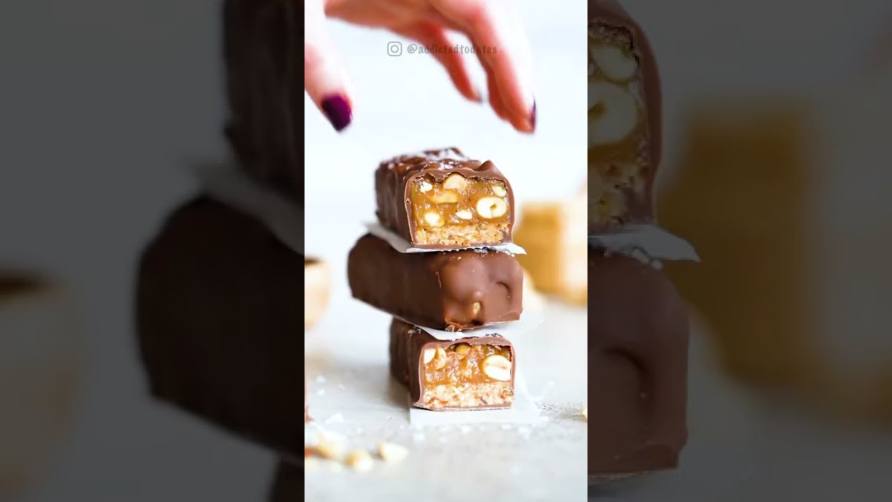 Easy vegan snickers bars