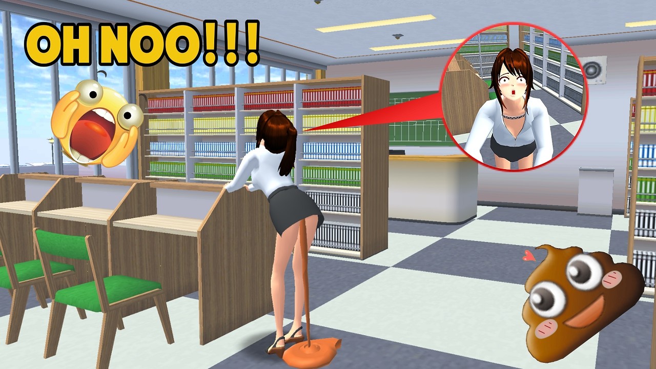 Учительница Рина какает в библиотеке | SAKURA SCHOOL SIMULATOR