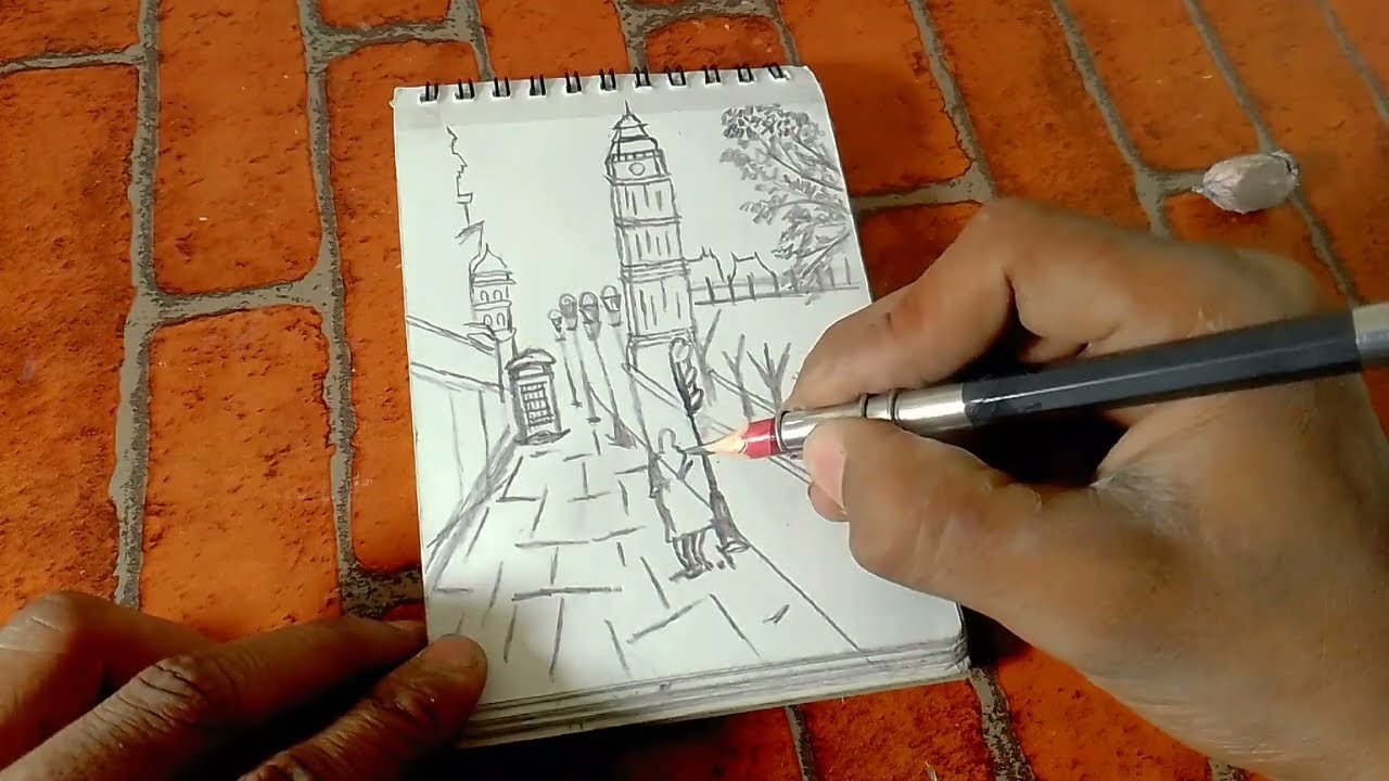Pencil sketch City step by step🪜 how to draw City sketch