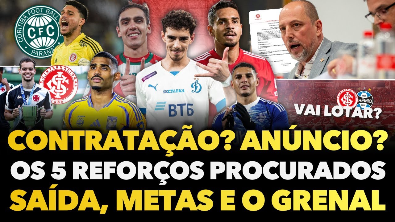 🚨⚠️💣 NOME FECHADO, REFORÇOS, VAZOU A LISTA DE NOMES QUE O INTER TENTOU, SAÍDA, METAS DE 2026, GRENAL