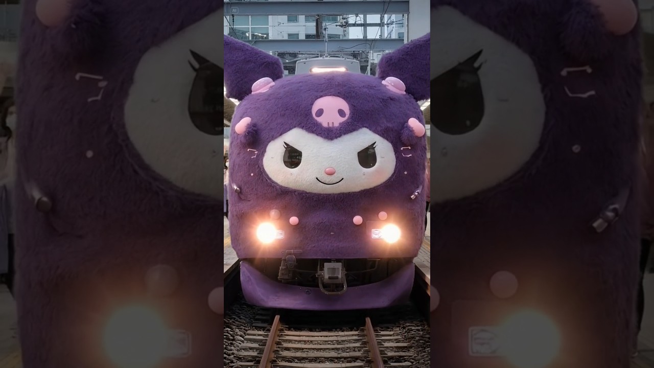 This Kuromi Themed Fluffy Train Shouldn't😳🚆 Exist#train#kuromi#fluffy#flufftranst