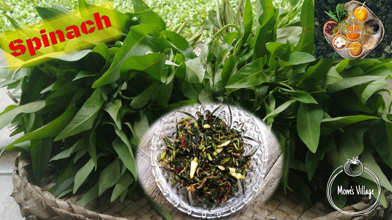 Spinach / Kankun deviled 🥗 Recipe for vegetarians by Mom's village recipes YouTube