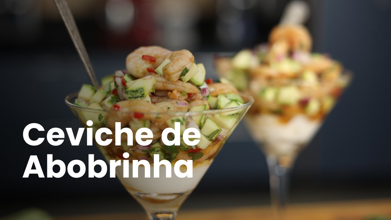 Ceviche de Abobrinha com Camarão