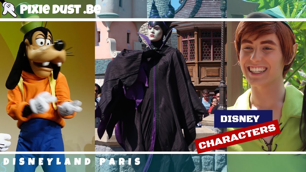 🌟Mr. Smee, Peter Pan, Gaston, Belle, Pluto, Goofy & Maleficent at Disneyland Paris 2018