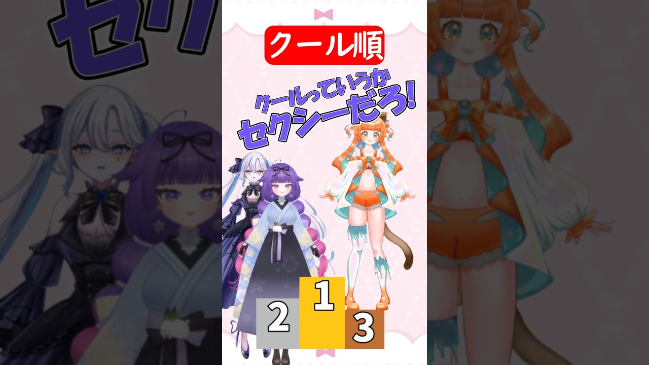 HOT❓セクシー❓クール順でランク付け‼️ #VTuber #shorts