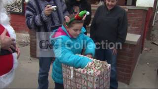 SANTA DELIVERS PRESENTS TO SANDY VICTIMS