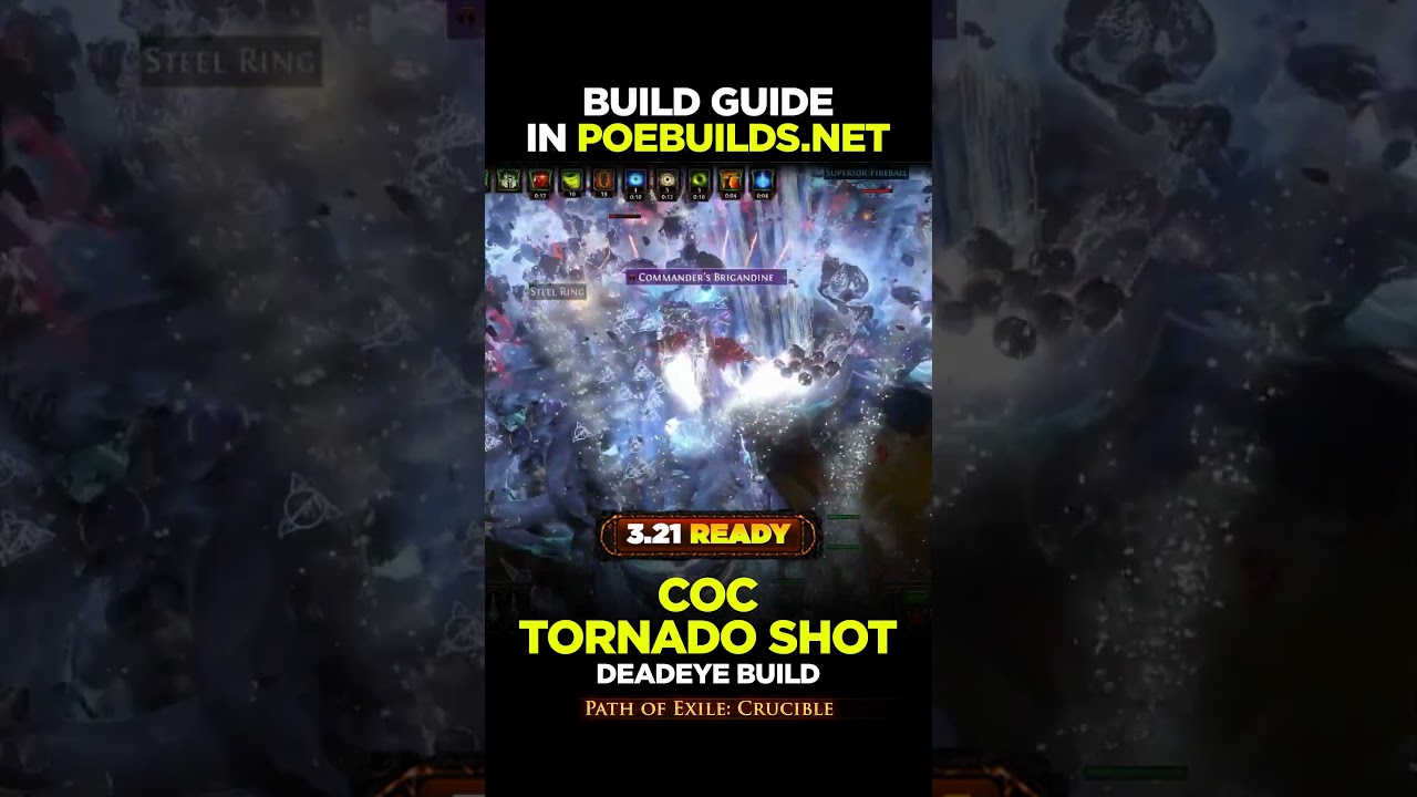 [POE 3.21] COC TORNADO SHOT - CRUCIBLE - Poe Builds #shorts #pathofexile #crucible