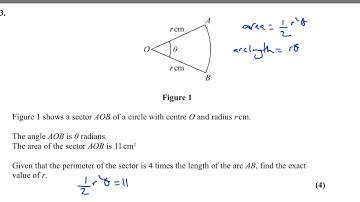 NEW! Edexcel June 2018 Pure Paper 1 q3 - Radians