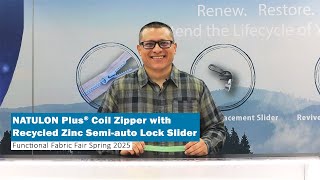Product Video  NATULON Plus® Coil Zipper with Recycled Zinc Semi auto Lock Slider