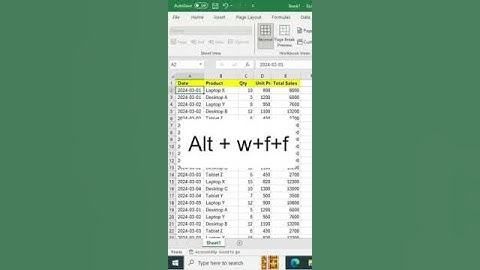 Freeze Rows & Columns Like a Pro! #excel #exceltips #office365 #viralshorts #spreadsheets