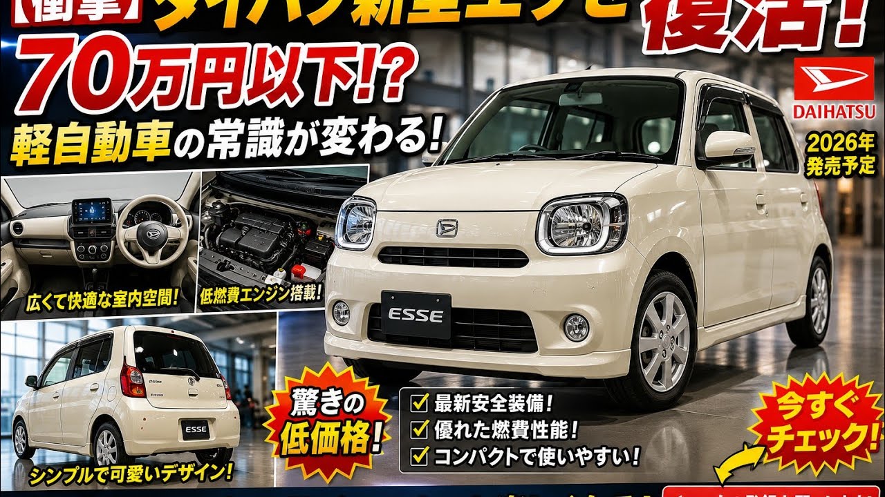 🚨🔥【2026 SHOCK】The New Daihatsu Esse Returns!? A Kei Car