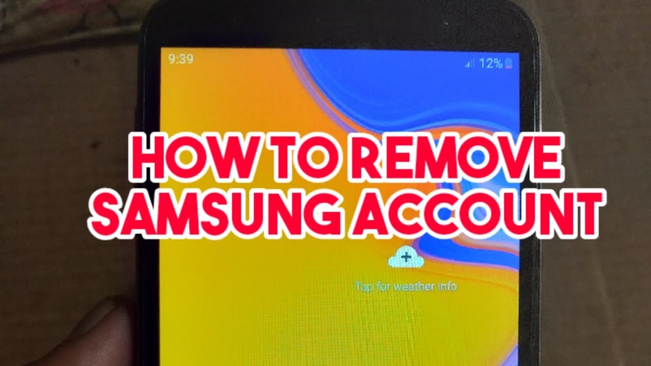 How To Remove Samsung Cloud Account Issue Youtube