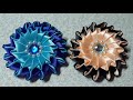 Благородная заколка-брошь из лент. Канзаши. Kanzashi