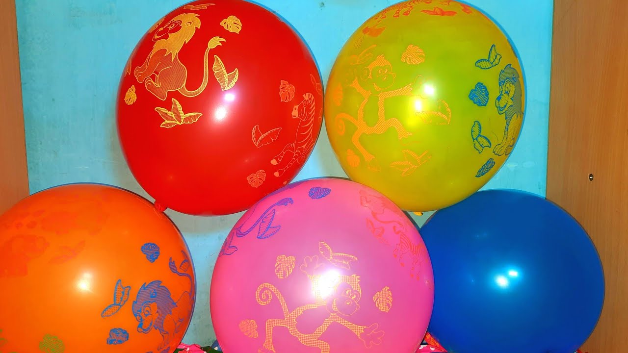 DECORATING FUN PUNCH BALLOON WITH STICKERS AND POPPING IT!!! .PART
