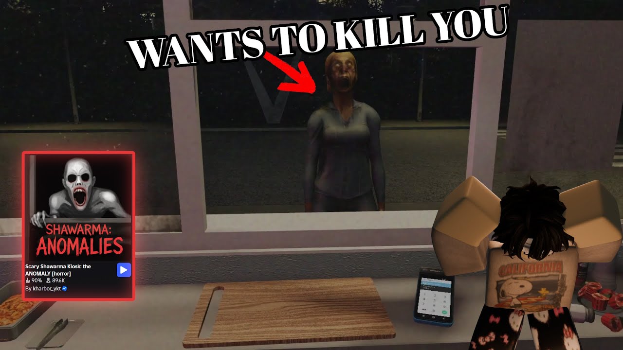 I worked at roblox's most CURSED Job.. | Roblox Scary Shawarama kiosk