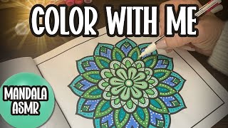 Satisfying ASMR Coloring | Mandala (marker sounds, no talking)