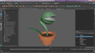 Audrey II - Maya Project Tutorial - Part 8 - Neck Modeling