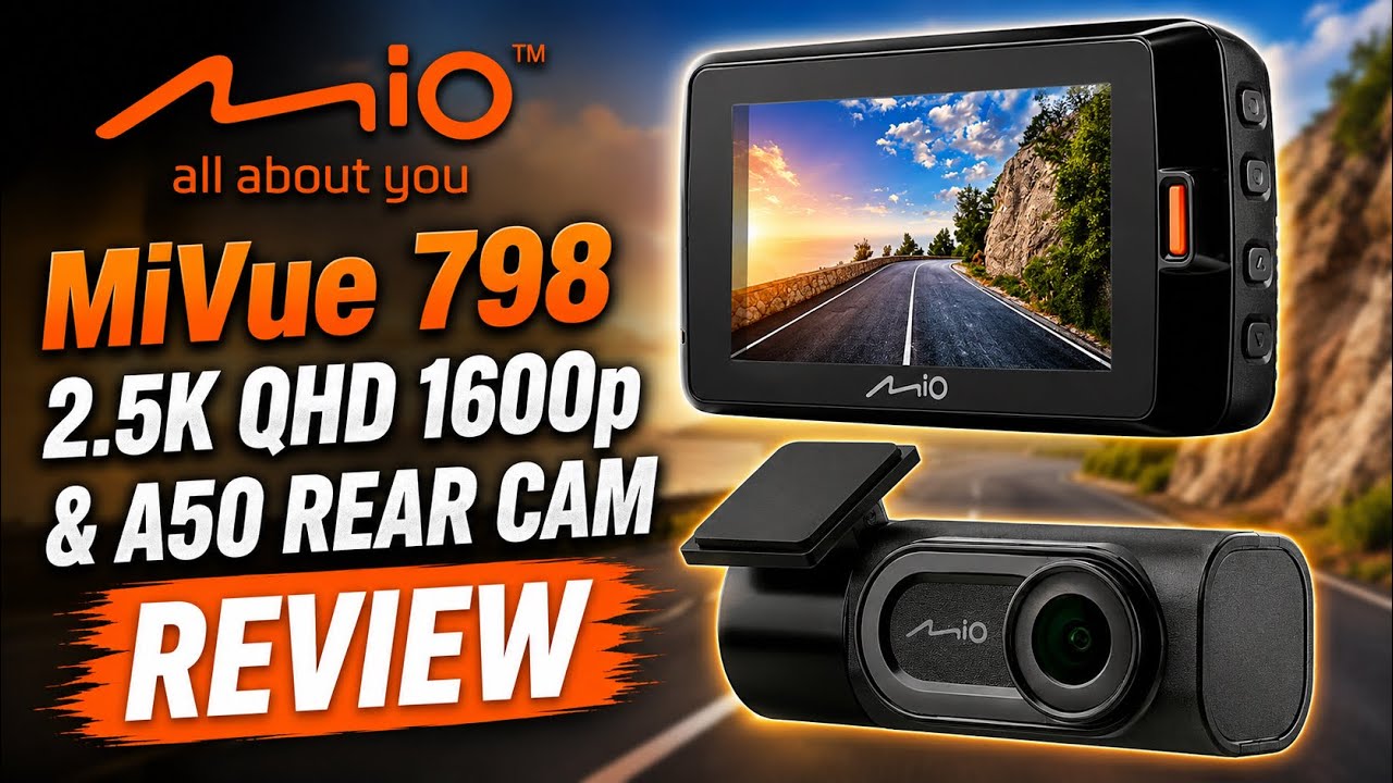 Mio MiVue 798 2 5K QHD Dual Dash Cam Review - YouTube