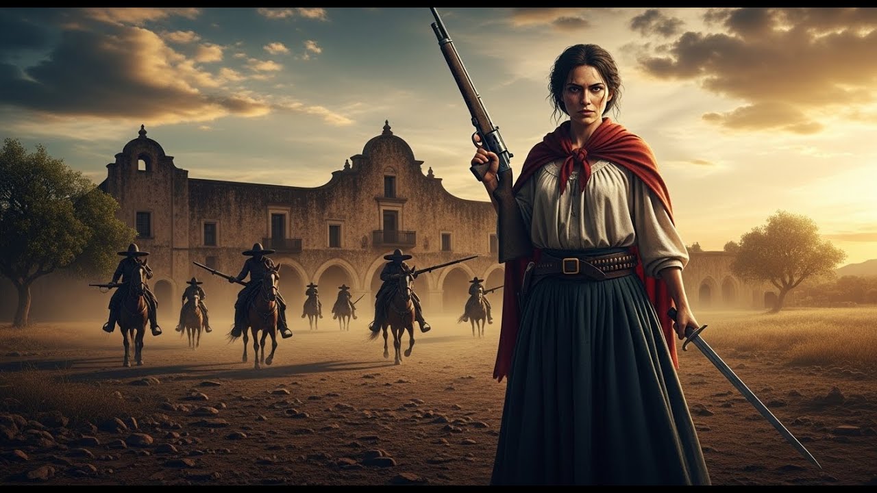 Una viuda intrépida protege su hacienda contra despiadados invasores que codician su territorio