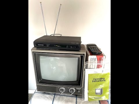 1982 Portable Panasonic Color TV CT-1110B With Magnavox Converter