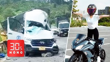 Bản tin 30s Nóng: Người mẫu ảnh đứng, nằm trên mô tô; Xe khách bị nạn, 13 người thương vong