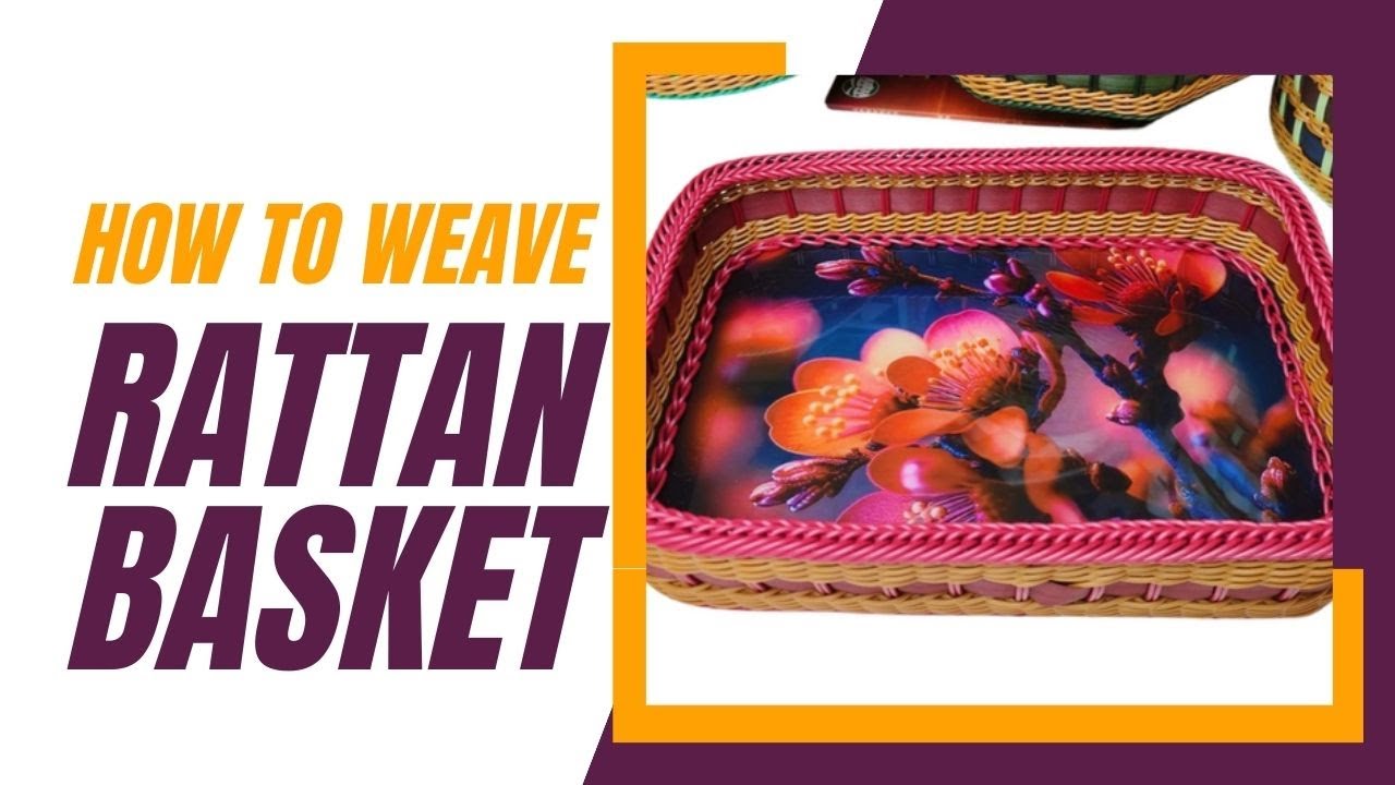 How to Craft a Decorative Basket with PE Rattan #craft #diy #handmade ...