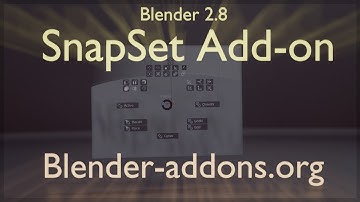 SnapSet Addon Blender 2.8