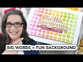 The EASIEST way to make a card with WOW! Funky background + big word greeting!