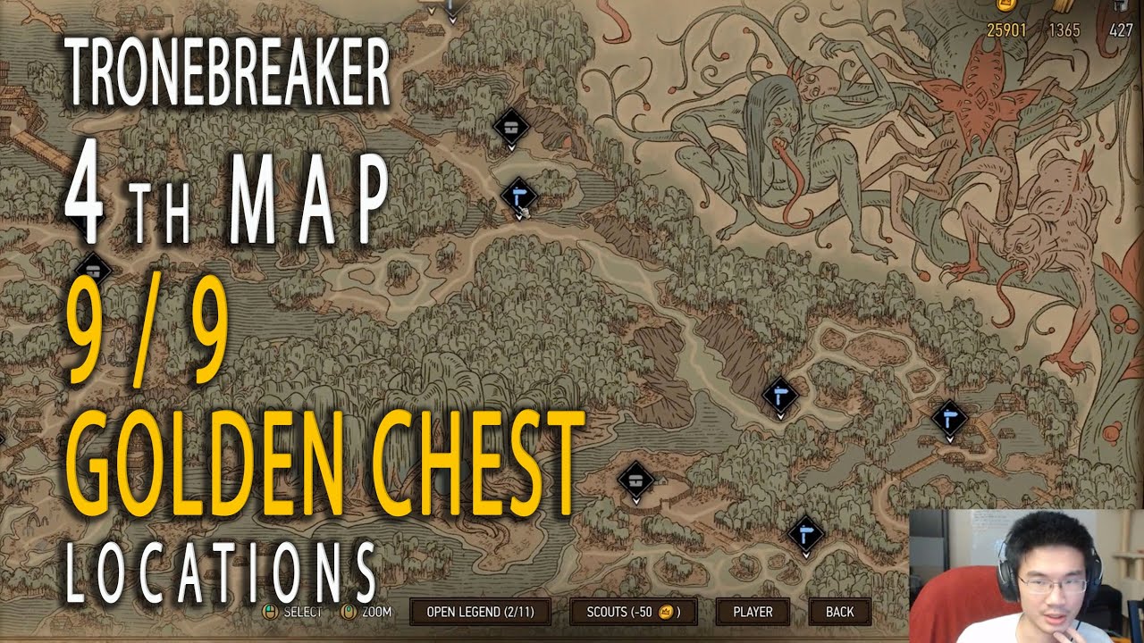 All Golden Chests in Aedirn 9/9 - Second Map in Thronebreaker: The Witcher  Tales 