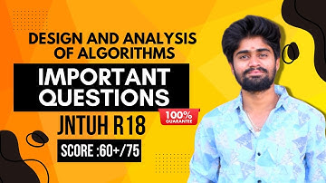 Must & Should Learn These Questions | DAA JNTUH R18 | CodingFataka