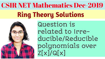 CSIR NET Mathematics December 2019 || Ring Theory Solutions ||