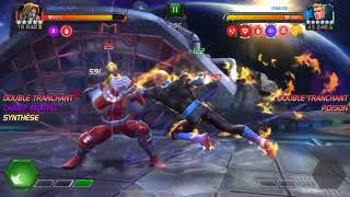 Alliance war AW !  human torch BOSS 6 * duped node 55 !!!