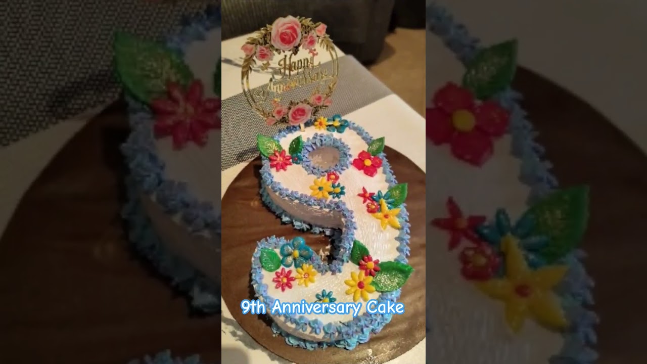 Eggless 9th Anniversary Cake
