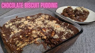 How to make Chocolate Biscuit Pudding  | No bake chocolate pudding recipe | Easy Pudding