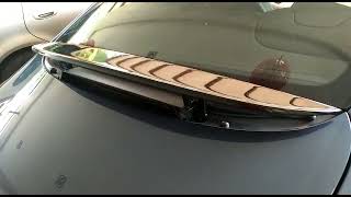 How to fix Bentley GT Supersports Spoiler, water leakage, remove rear trunk lid lining (Part 7 of 7)