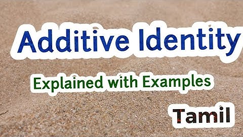 Additive Identity in Tamil