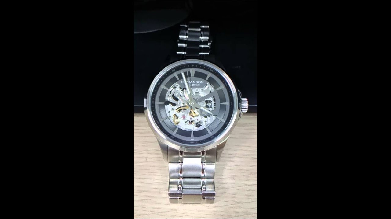 romanson skeleton watch