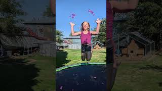 doing random things on our trampoline part 2