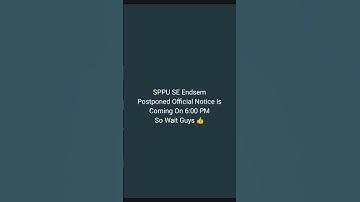 SPPU SE Endsem Notice Not Coming Today #sppuupdate #sppu#postponeexam #postponed#sppuexam#viral