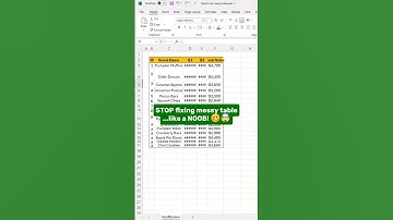 Fix messy table in excel! #excel #exceltips #exceltricks #spreadsheet