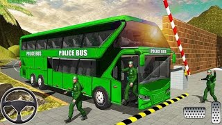 قيادة -حافلة الشرطة- الأمريكية - الحافلة الزرقاء الثقيلة لتعليم قيادة السيارات - ألعاب أندرويد screenshot 4
