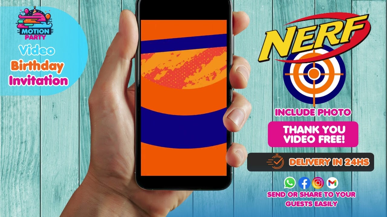 Nerf Birthday Invitation