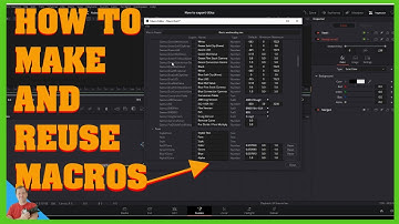 How to make and reuse macros in Davinci Resolve 17