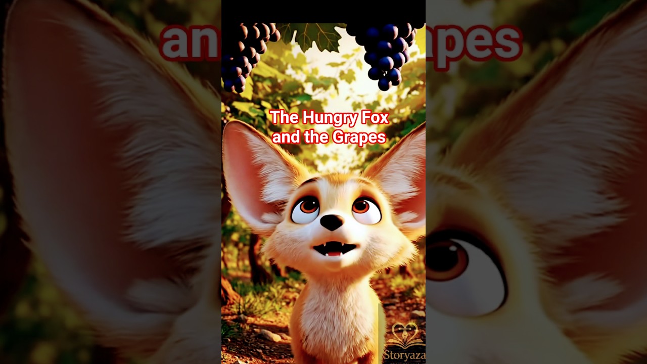 The Hungry Fox and the Grapes | Short Moral Story for Kids