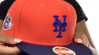 Mets mlb Woolstandard Orangenavy Fitted Hat By New Era