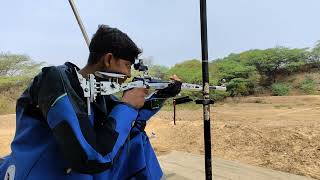 50 meter shooting kneeling position practice