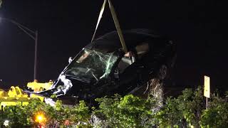 Wanted fugitive crashes stolen car, loses arm near Route 18 in New Bedford